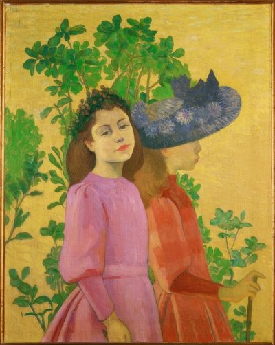 Two Young Girls, Spring by Aristide Maillol